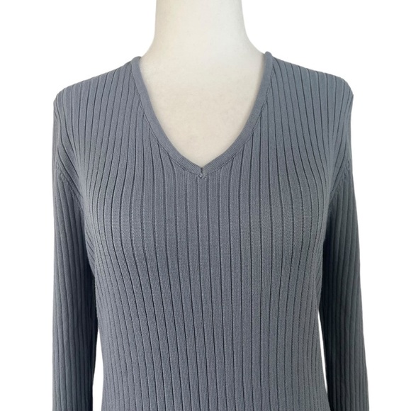 𝅺NEW WITH TAGS LOVE TREE‎ V-NECK RIBBED TIE BACK WOMEN'S TOP - Picture 2 of 11